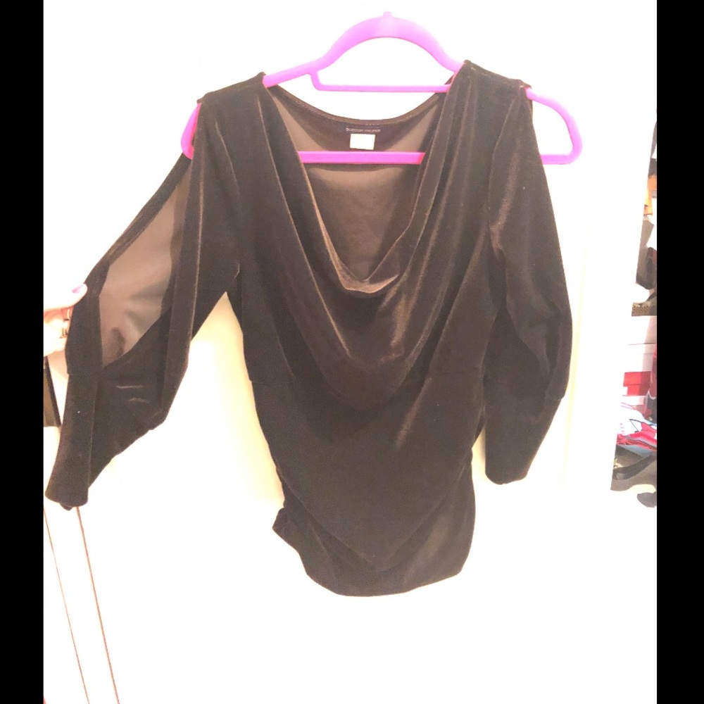 Velvet-Like Beautiful Ruched Sided Top